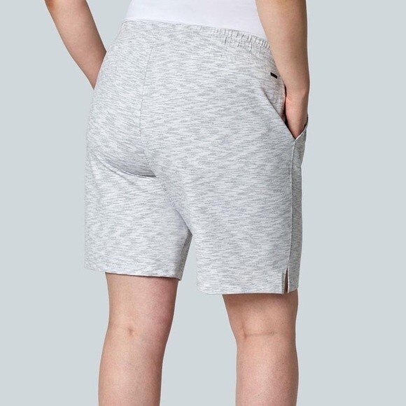 Mondetta Bermuda Shorts White Grey Space Dye Comfortable Athleisure Size Medium - Picture 3 of 10
